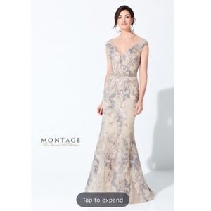 Ivonne D Exclusively for Mon Cheri 220D23 Embroidered Dress with Belt